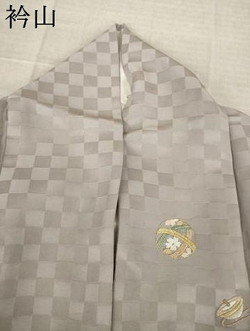 平和屋着物●上質な小紋 総刺繍 玩具文 金糸 正絹 逸品 AABM3057ck