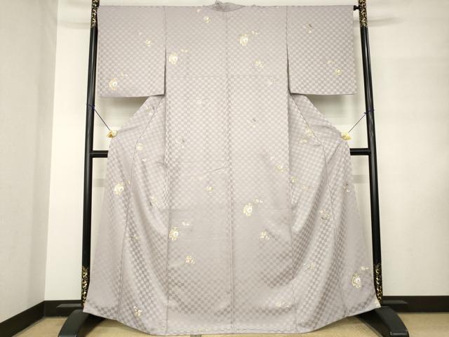 平和屋着物●上質な小紋 総刺繍 玩具文 金糸 正絹 逸品 AABM3057ck