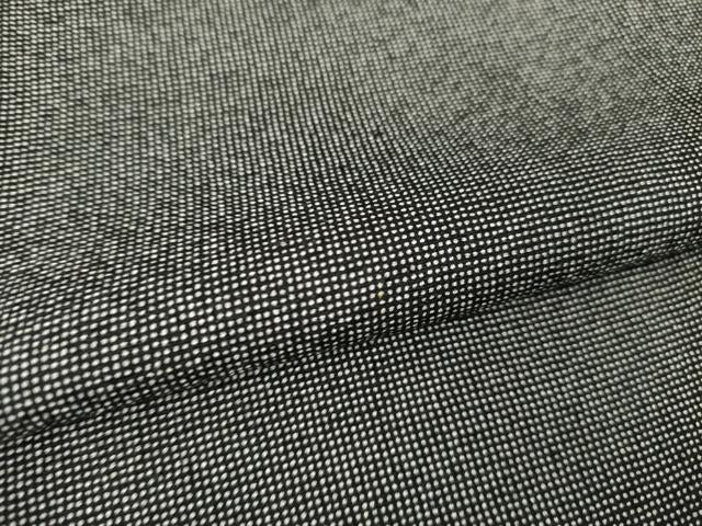 平和屋着物●伝統工芸師 服部光擴 江戸小紋 角通し 黒地 正絹 逸品 AABM3068ck