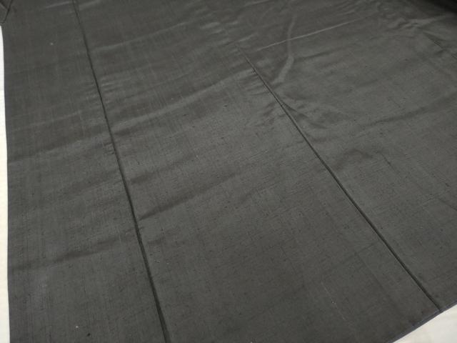 平和屋着物●結城紬 色無地 檳榔子染色 胴抜き仕立て 正絹 逸品 AABM3072ck