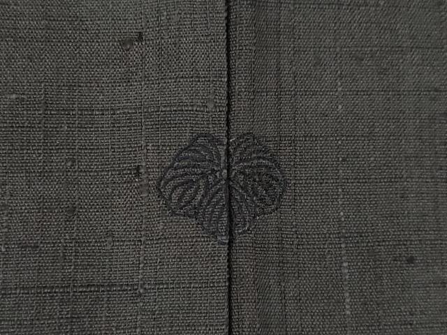 平和屋着物●結城紬 色無地 檳榔子染色 胴抜き仕立て 正絹 逸品 AABM3072ck