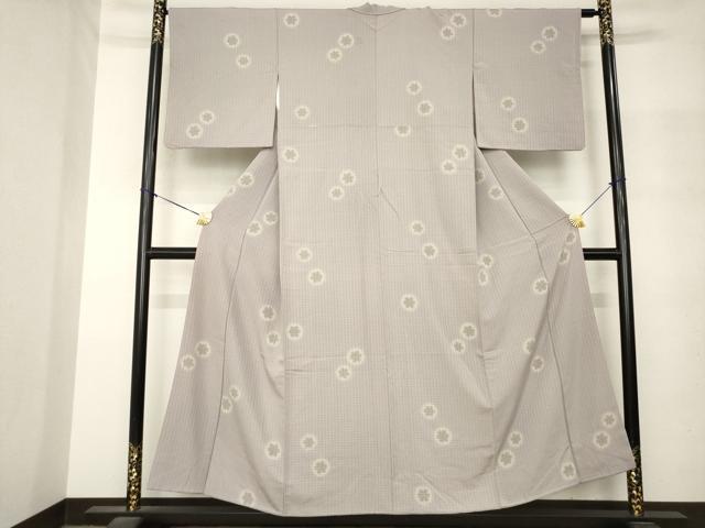 平和屋着物●上質な小紋 雪輪文 ほたる暈し 正絹 逸品 AABM3076ck