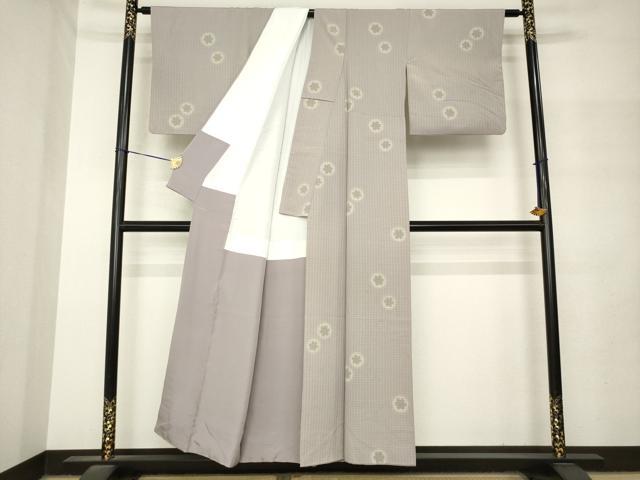 平和屋着物●上質な小紋 雪輪文 ほたる暈し 正絹 逸品 AABM3076ck