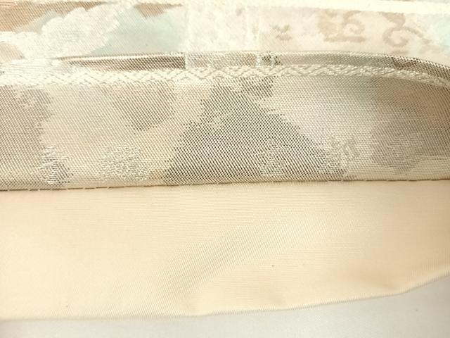 平和屋着物◎六通柄袋帯 正絹高級 手織 古都錦 花唐草文 金銀糸 引箔 正絹 逸品 AABM3102dk