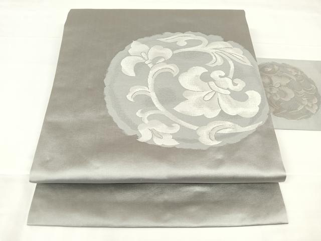 平和屋着物◎九寸名古屋帯 唐織 花丸文 正絹 逸品 AABM3111dk
