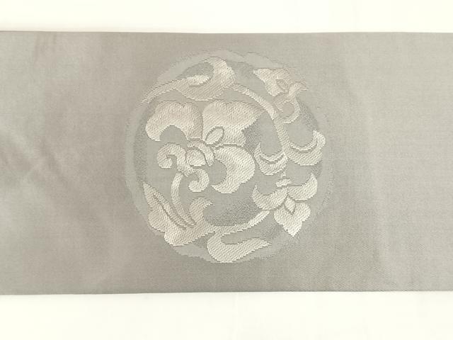 平和屋着物◎九寸名古屋帯 唐織 花丸文 正絹 逸品 AABM3111dk