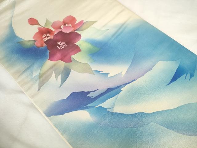 平和屋着物◎太鼓柄袋帯 舞花文 暈し染め 正絹 逸品 AABM3128od