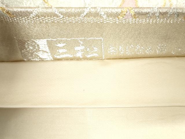 平和屋着物◎六通柄袋帯 幾何学文様 金銀糸 三松オリジナル 正絹 逸品 AABM3215od