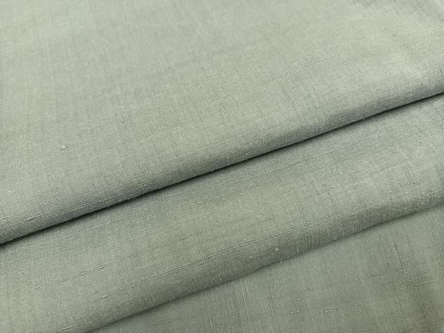 平和屋着物●結城紬 色無地 青白橡色 ますいわ屋扱い 正絹 逸品 AABM3260ph