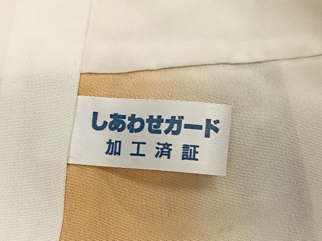 平和屋着物●伝統工芸士 辻井 小紋 辻が花 金彩 銀通し地 正絹 逸品 AABM3261ph