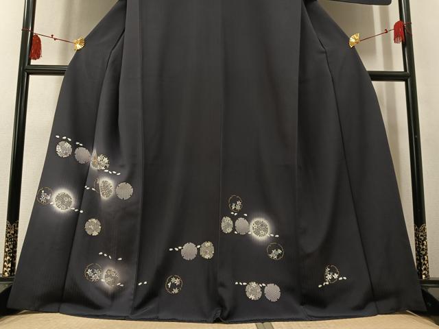 平和屋着物●訪問着 駒刺繍 雪輪花文 暈し染め 金彩 正絹 逸品 AABM3272ph