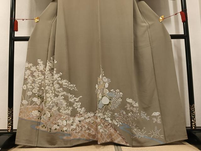 平和屋着物●訪問着 花鳥文 金彩 正絹 逸品 AABM3288ph