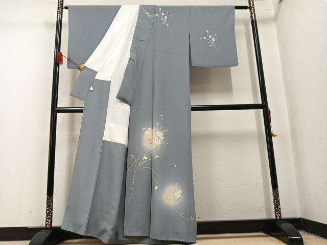 平和屋着物●訪問着 友禅 作家物 草花文 暈し染め 正絹 逸品 AABM3290ph