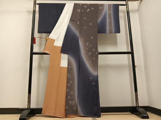 平和屋着物●こむさでもーど・COMME CA DU MODE 訪問着 箔散らし 暈し染め 正絹 逸品 AABM3295ph