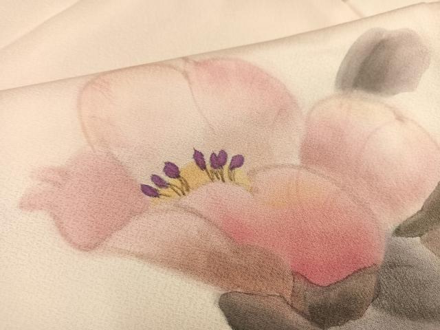 平和屋着物●訪問着 手描き 枝花文 暈し染め 正絹 逸品 AABM3300ph