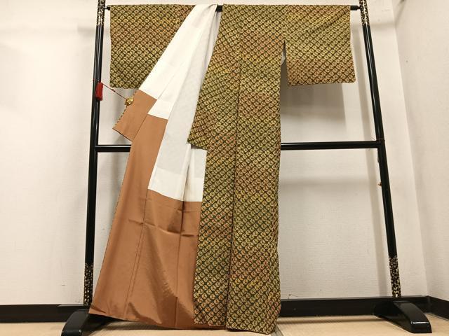 平和屋着物●上質な紬 蜘蛛絞り 正絹 逸品 AABM3309ph