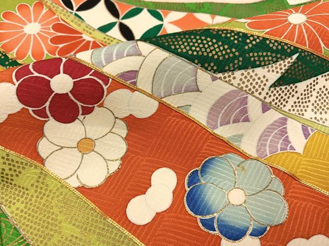 平和屋着物●豪華振袖 駒刺繍 束ね熨斗吉祥花文 金彩 正絹 逸品 AABM3328ph