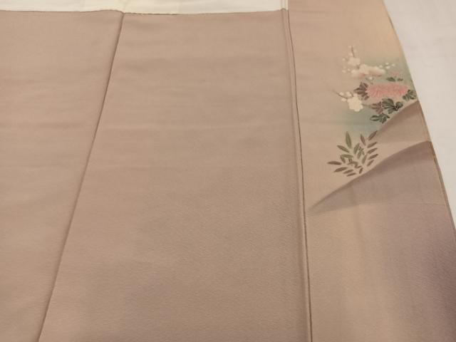 平和屋着物●訪問着 作家物 松葉 花鳥文 暈し染め 金彩 正絹 逸品 AABM3337ph