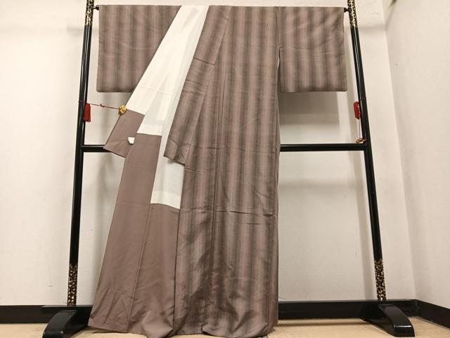 平和屋着物●上質な紬 間道 鈴乃屋扱い 正絹 逸品 AABM3356ph