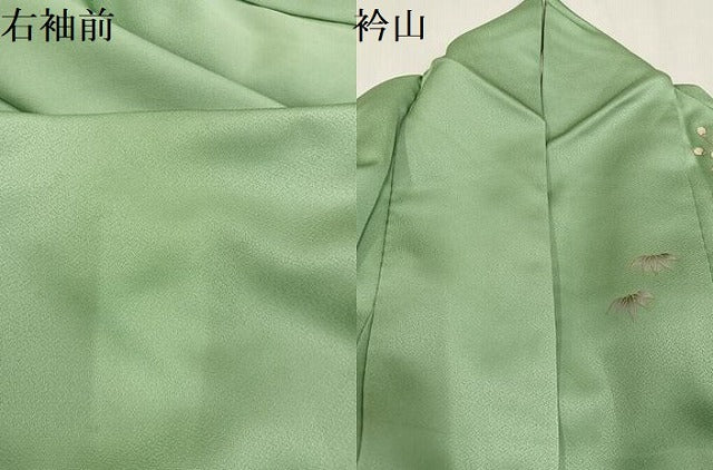 平和屋着物●訪問着 草花文 暈し染め 金銀彩 正絹 逸品 AABM3362ph