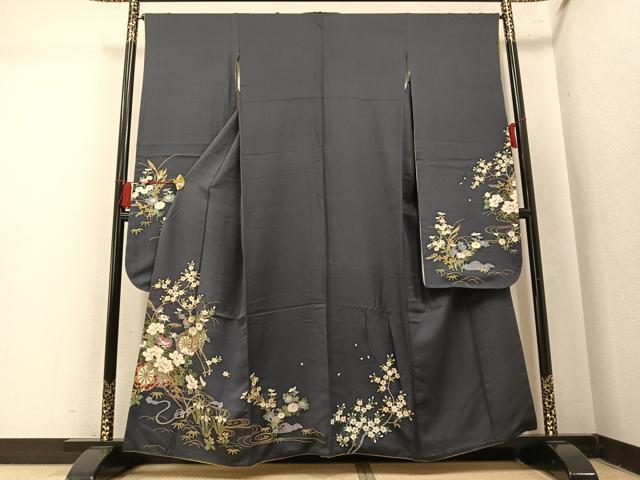 平和屋着物●豪華振袖 花車 金彩 鈴乃屋扱い 正絹 逸品 AABM3365ph