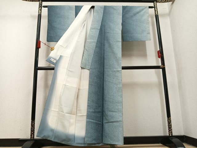 平和屋着物●結城紬 奥順 はたおり娘 80亀甲 花唐草文 やまと誂製 正絹 逸品 AABM3370ph