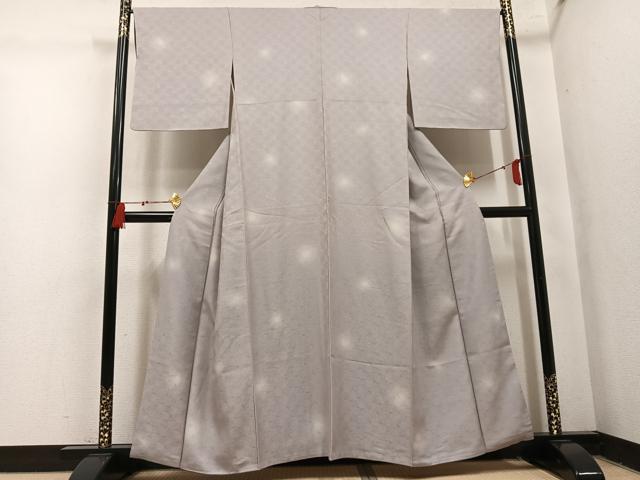 平和屋着物●上質な小紋 霞文 ほたる暈し 正絹 逸品 AABM3397ph