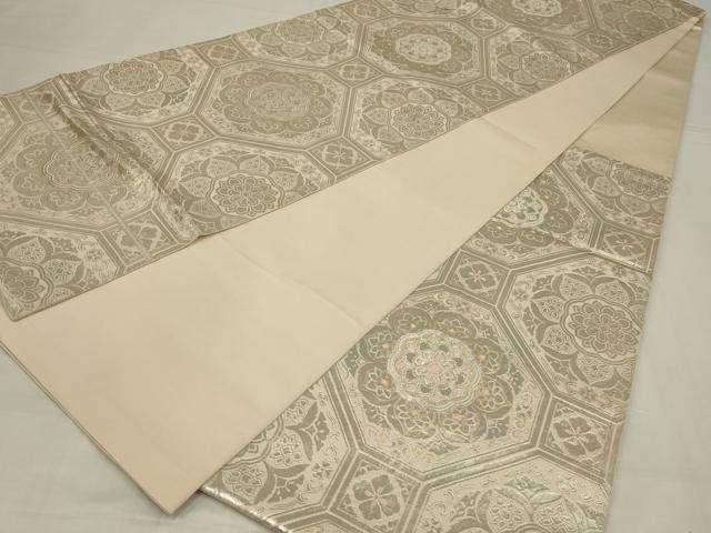 平和屋着物◎六通柄 本袋帯 蜀甲華文 金銀糸 正絹 逸品 AABM3479ou