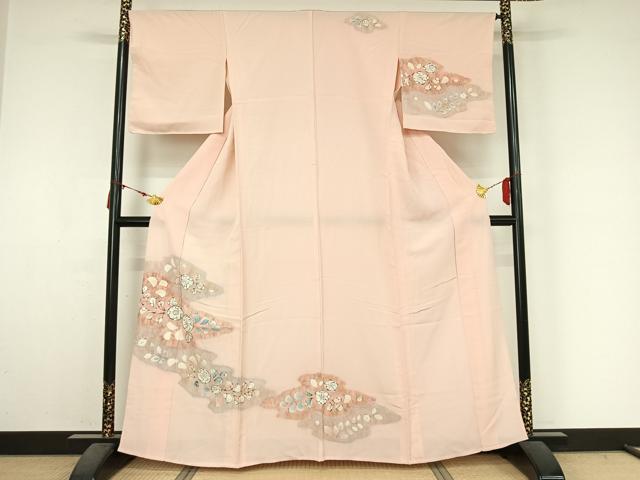 平和屋着物▽訪問着 単衣 絞り 辻が花 暈し染め 正絹 逸品 AABM3597jh
