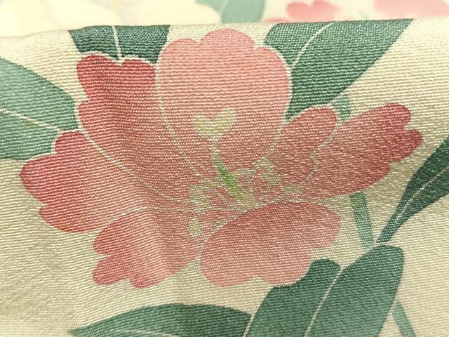平和屋着物●訪問着 友禅 作家物 草花文 暈し染め 正絹 逸品 AABM3691fy