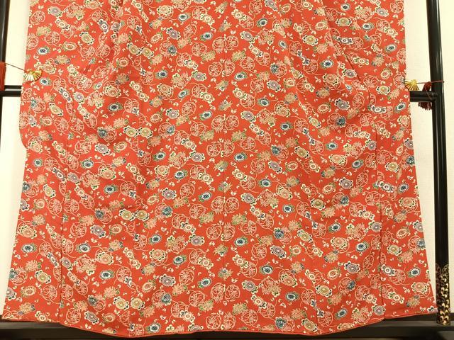 平和屋着物●豪華振袖 型染め 花蝶文 正絹 逸品 AABM3700fy