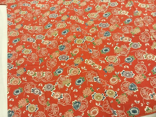 平和屋着物●豪華振袖 型染め 花蝶文 正絹 逸品 AABM3700fy