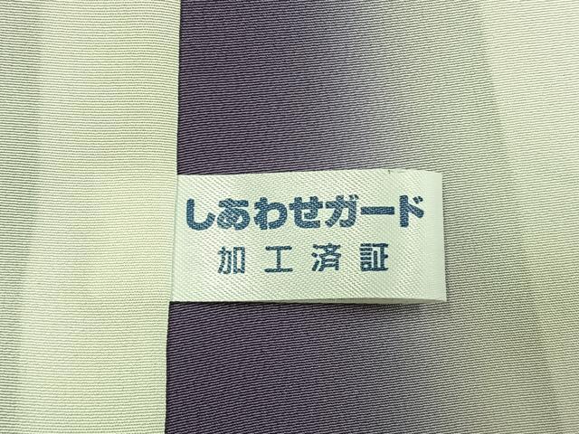 平和屋着物●上質な小紋 笹竹文 暈し染め 正絹 逸品 AABM3704fy