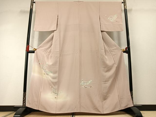 平和屋着物●訪問着 友禅 宝尽くし熨斗花文 暈し染め 正絹 逸品 AABM3711fy