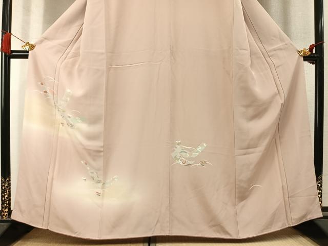 平和屋着物●訪問着 友禅 宝尽くし熨斗花文 暈し染め 正絹 逸品 AABM3711fy