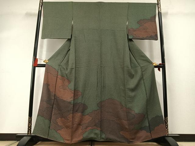平和屋着物●訪問着 雲取り文 正絹 逸品 AABM3727fy