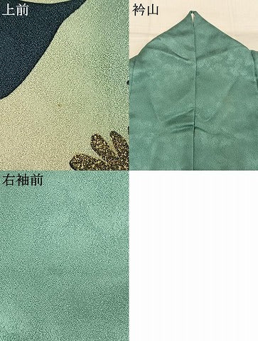 平和屋着物●京の匠日展作家 丹下雄介 訪問着 草花文 シルエット 暈し染め 金彩 やまと誂製 正絹 逸品 AABM3739fy