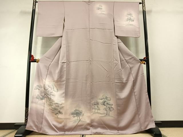 平和屋着物●訪問着 樹林文 暈し染め 正絹 逸品 AABM3758fy