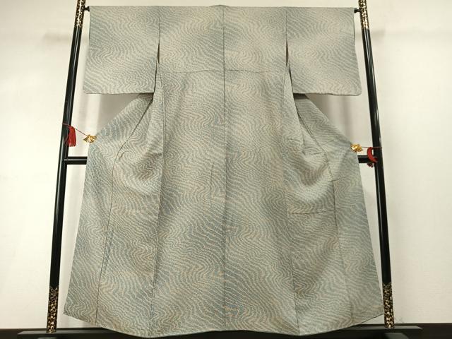 平和屋着物●上質な小紋 抽象文様 正絹 逸品 AABM3768fy