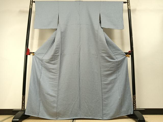 平和屋着物●上質な色無地 草花地紋 秘色色 正絹 逸品 未使用 AABM3772fy