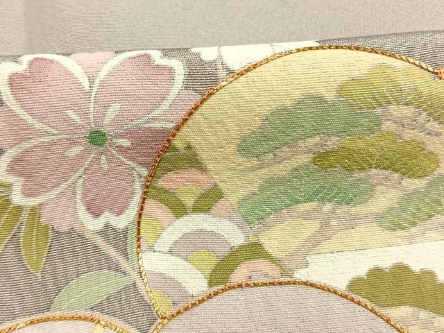 平和屋着物●訪問着 作家物 駒刺繍 草花文 暈し染め 正絹 逸品 AABM3780fy