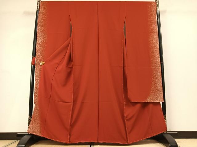 平和屋着物●豪華振袖 紅海老茶色 金彩 仮絵羽 正絹 逸品 未使用 AABM3784fy