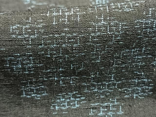 平和屋着物●結城紬 80亀甲 花唐草間道 正絹 逸品 AABM3796fy
