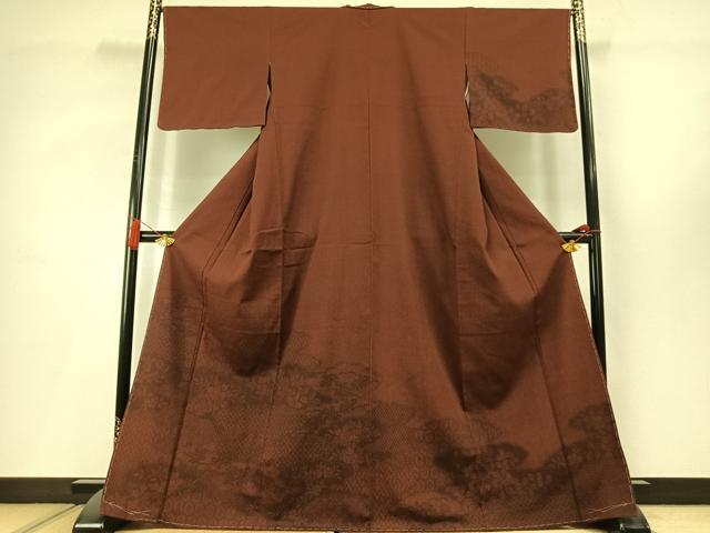平和屋着物●本塩沢 訪問着 草花文 正絹 逸品 未使用 AABM3799fy