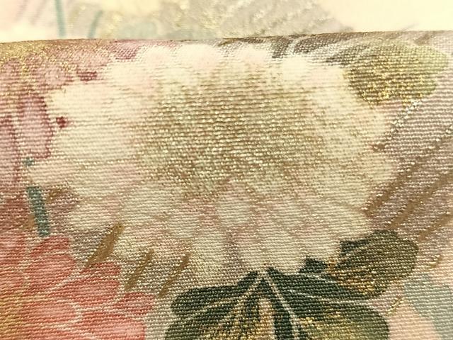 平和屋着物●訪問着 枝花文 暈し染め 金彩 正絹 逸品 AABM3834fy