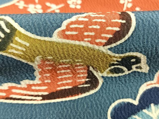 平和屋着物●豪華振袖 型染め 松竹梅 風景花鳥文 正絹 逸品 AABM3859fy
