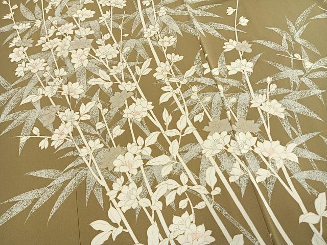 平和屋着物●訪問着 刺繍 枝花文 金彩 正絹 逸品 AABM3862fy