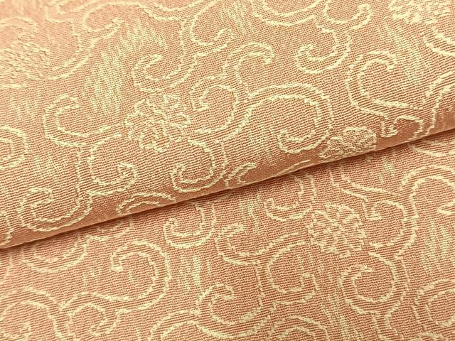 平和屋着物●お召 花唐草文 正絹 逸品 AABM3886fy