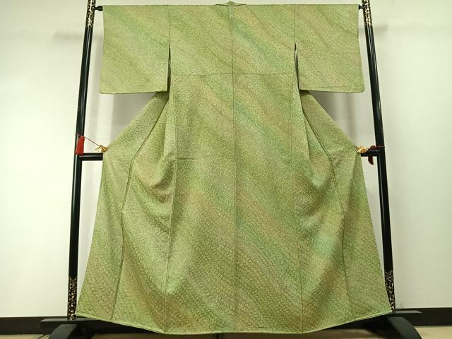 平和屋着物●上質な小紋 霞文 暈し染め 正絹 逸品 AABM3887fy