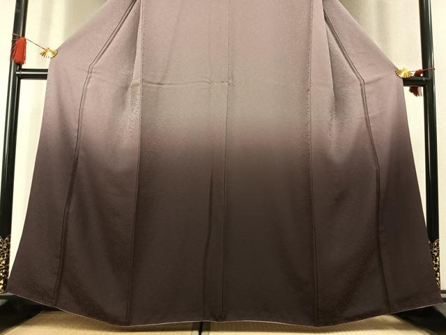平和屋着物●訪問着 お召地 黄金糸 花唐草文 暈し染め 正絹 逸品 未使用 AABM3898fy